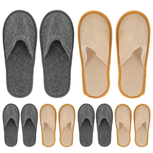 6 Pair Spa Slippers Slippers Guests Travel Slippers Sandals Cotton Slippers