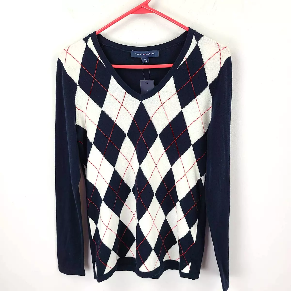 Tommy hilfiger argyle best sale sweater