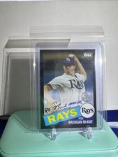 2020 Topps 1985 Design Auto Brendan McKay #85A-BM Black /199 Rookie Rays