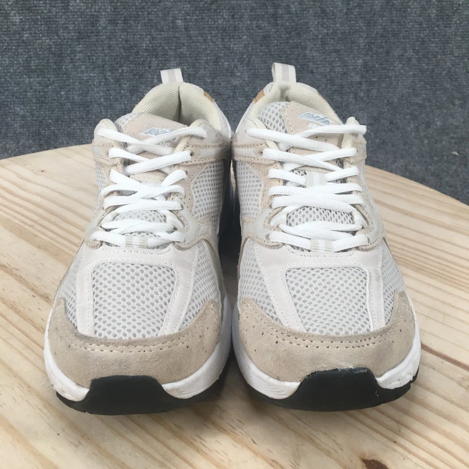 Avia Zapatos Mujer 7.5 5000 Tenis Blanco Crema Con Cordones Cómodos Parte Superior Baja Informales Foto 4 de 4