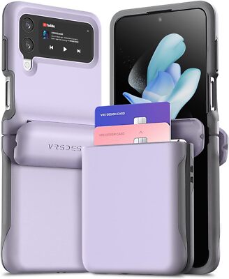 For Samsung Galaxy Z Flip 4 VRS  [Terra Guard Modern GO] Wallet Case Hinge Cover