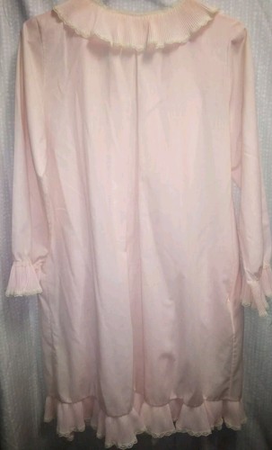 Vintage 40's 50's Lady Leonora Pink Lace Nightgown Set Women's Small~Medium 2 Pc - Picture 12 of 13
