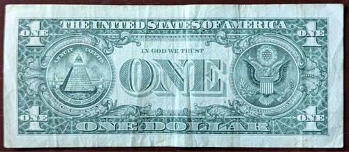 2017 A $1 bill fancy serial, birthday date note June 24, 1945. F 06241945 B - Picture 3 of 3