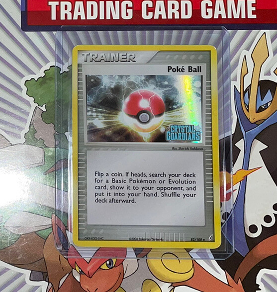 Pokémon Poke Ball 82/100 Holo EX Crystal Guardians STAMPED Pokemon TCG NM