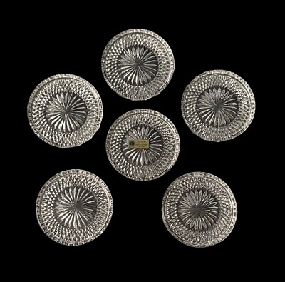 Set of 6 Tritschler Winterhalder Bleikristall Vintage Lead Crystal Coasters