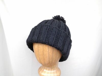 BLACK or RED Chunky Knit Hat Pom Pom Soft Wool Adults  display picture 1