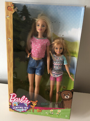 2016 Barbie and Stacie Camping Spaß Mattel DYX16 mit Box - Puppen x 2