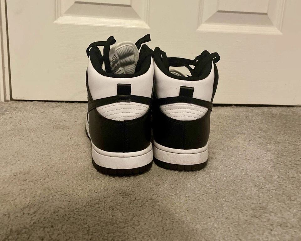 Size 7.5 - Nike Dunk High Black White (used) With Box, photo 2 of 5