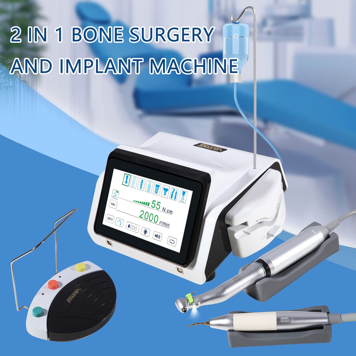 Dental Piezo Motor Surgery & Implant Device 2 IN 1 Bone Cutter Touch - Foto 7