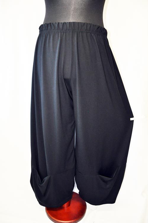 パンツ 3 LAYER BALLOON PANTS size XL Layered BIG JERSEY Balloon Pants Inset Pockets BLACK XL, XXL