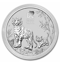 2022 Australia 2 oz Silver Lunar Tiger BU (Series III)