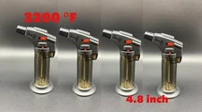 4 Pack jet flame Torch Lighter Gun Windproof butane Refillable 4.8inch 3200 °F