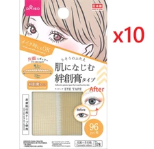x 10 Pcs DAISO Double Eyelid tape Adhesive Plaster Mude Color 96 Mecical Grade