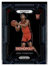 2023-24 Panini Monopoly Prizm #33 Amen Thompson RC Rockets