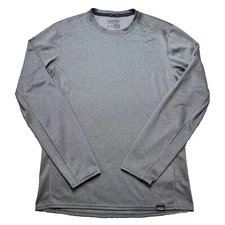 Patagonia Capilene Baselayer Shirt Men Small Long Sleeve Gray Midweight Pullover
