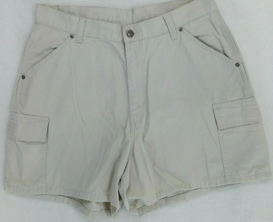 Sexy Pantalones Cortos Para Mujer Talla 12M Jinetes Mamá Caqui Carga Beige Cintura Alta 100% Algodón Foto 2 de 4