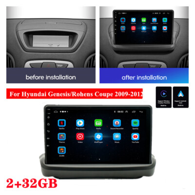 9'' For 2009-12 Hyundai Genesis Coupe Carplay 2+32GB Radio Stereo GPS Nav Wifi FM