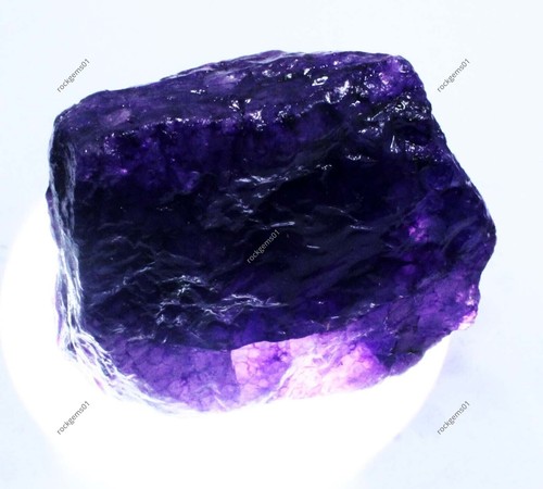 Zaffiro viola di dimensioni enormi grezzo 1050 ct naturale non tagliato PIETRA PREZIOSA SFUSA CERTIFICATA - Foto 2 di 9