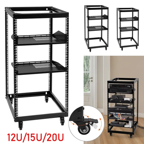12U/15U/20U Server Rack Open Frame Netzwerkschrank Netzwerkgehäuse Serverschrank - Bild 1 von 16