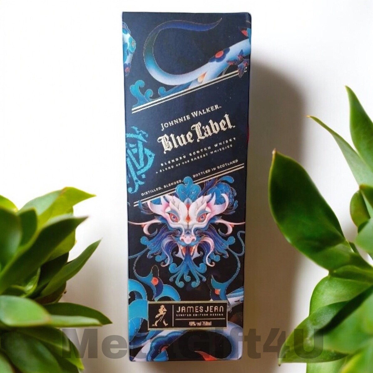 Johnnie Walker Empty Bottle Blue Label Japanese Zodiac Dragon
