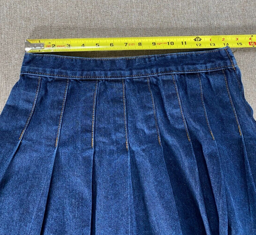 AG Blue by Aphrodite Pleated Denim Skirt Kids Girl's Large Blue Casual - Picture 9 of 10