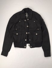 Black Refrigue Wind Jacket Xs Cropped Buttoned Pockets Nylon