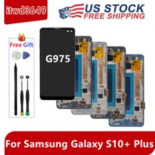 For Samsung Galaxy S10 G975 LCD Display Touch Screen Frame Digitizer S10 Plus