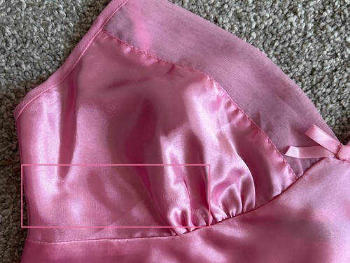 Ladies Pink LA SENZA Satin / Silky Babydoll NIGHTIE / CHEMISE - UK 12 (EUR 40) - Picture 5 of 10
