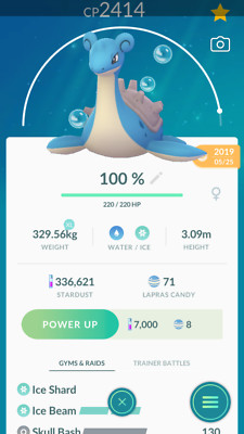 Pokemon Trade GO - Lapras with Legacy move & 2nd Charge for PVP Ultra League