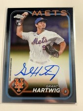 2024 Topps Chrome Grant Hartwig Auto Base RC Mets