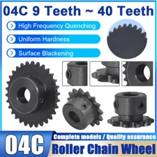 04C #25 Roller Chain Drive Sprocket Wheel 9T-40T Bore 5mm-20mm Pitch 1/4" 6.35mm