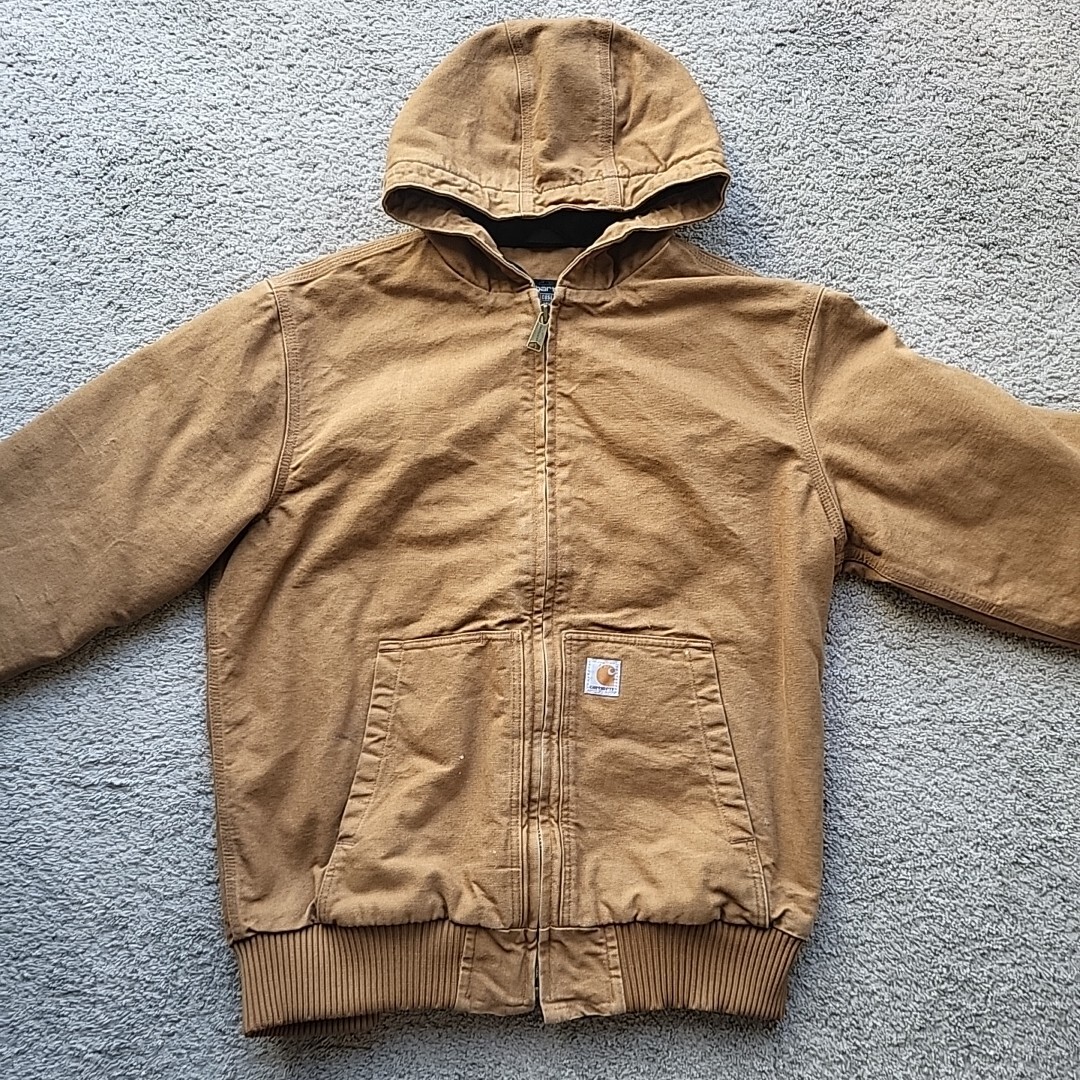 Vintage Carhartt Active Jacket Mens Large Tan J130M Work Vintage Carhartt Active Jacket Mens Large Tan J130M Work