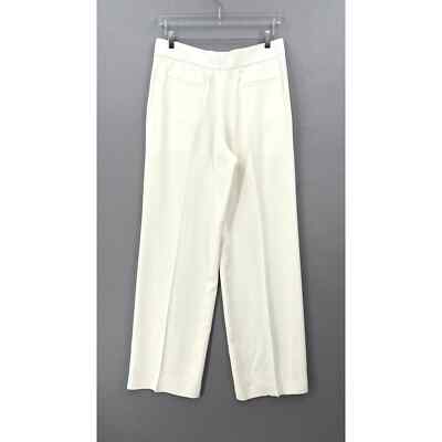 CHLOE Pants Womens 42 White Milk Straight Leg Draped High