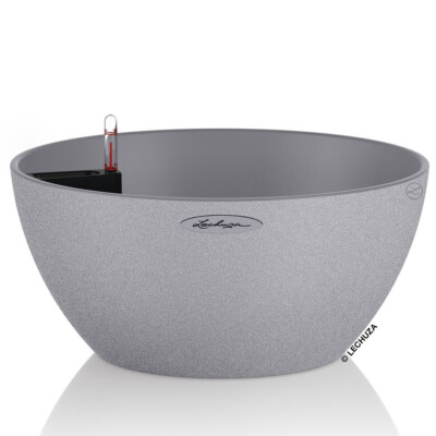 LECHUZA  Pflanzschalen CUBETO Stone 40 Steingrau All-in-One NEU Wasserspeicher