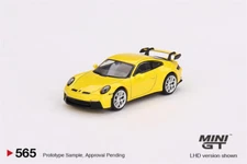 MINI GT 1:64 911 (992) GT3 Racing Yellow Diecast Model Car Toys Gift