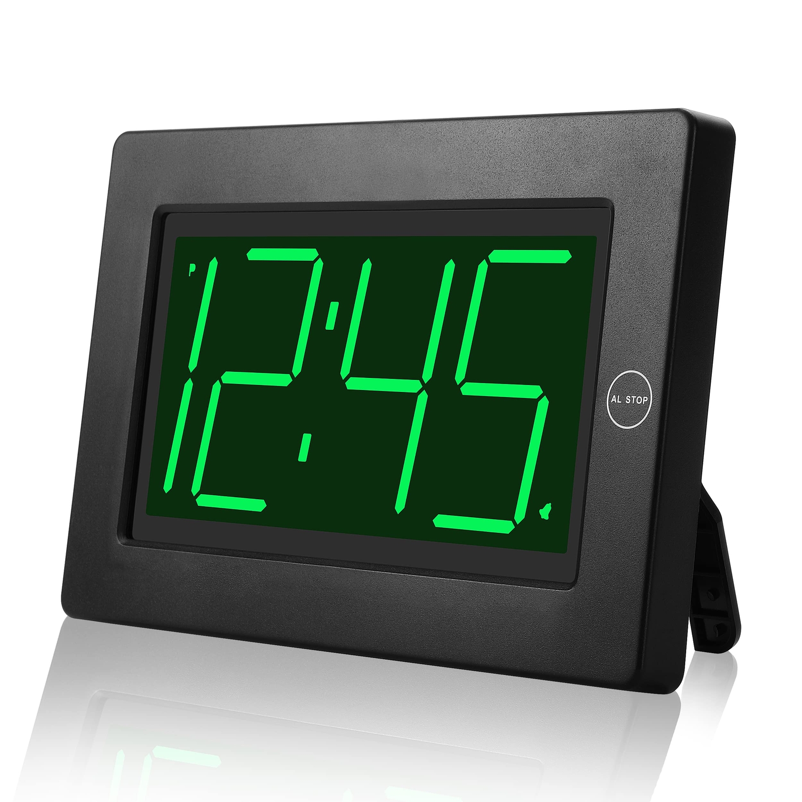 Alarm Clock Wall Clock Digital Clock 3 LED Digit Black-led Green Digital-image