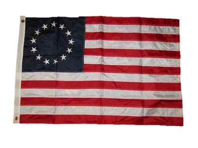 2x3 Embroidered Betsy Ross Historical 210D Sewn Nylon Flag 2'x3' HEAVY DUTY