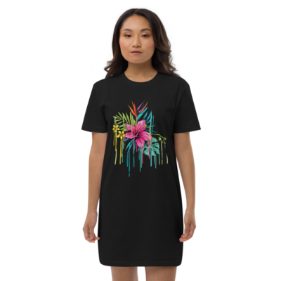 hawaiian t shirt dress Aloha Tropical Island Red Hawaiian T-shirt Dress
