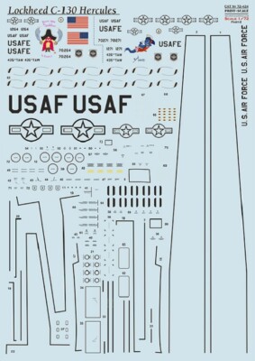 Decal for Lockheed C-130 Hercules. Part 2 scale 1/72 Print Scale 72-424