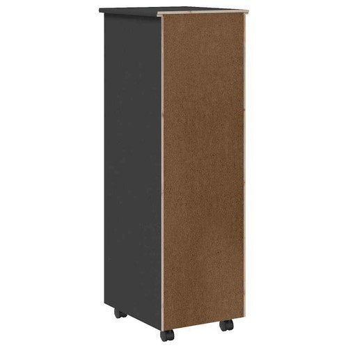 vidaXL Rolling Cabinet with Drawers MOSS Grey Solid Wood Pine - Picture 7 of 10
