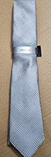 ALFANI Men's Tie Foxboro Plaid Silver 040 NWT MSRP 55.00