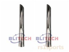 Pair Chrome 6 Tailpipe 6 Odx 60length Mitre Cut Semi Truck Exhaust Stack Pipe