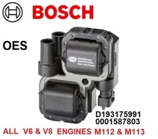 BOSCH OEM  Ignition Coil Fits Mercedes-Benz ; 0001587803, 193175991