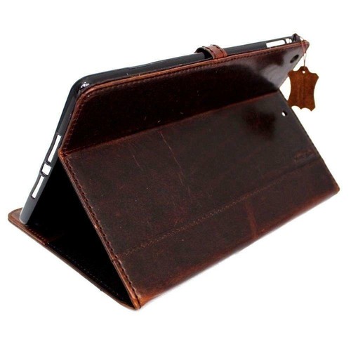 Echt Natur Leder Hülle für Apple iPad Air Kreditkartenfächer Magnet 2013 - Bild 3 von 8