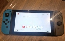 Nintendo Switch v1 Video Game Console HAC-001 Clear Blue UNPATCHED Low Serial