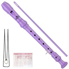 Eastrock Soprano Recorder, Recorder Instrument German Style C Key 3 Purple