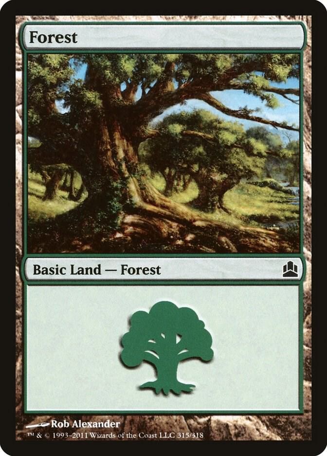 Forest (315) 315 Land Commander MTG LP