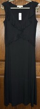 NWT Loft Black Knit Ruffle Top Black Dress Women’s Size 8