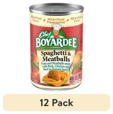 12 pack Spaghetti and Meatballs in Tomato Sauce, Ready-to-Eat Meal, 14.5 oz.