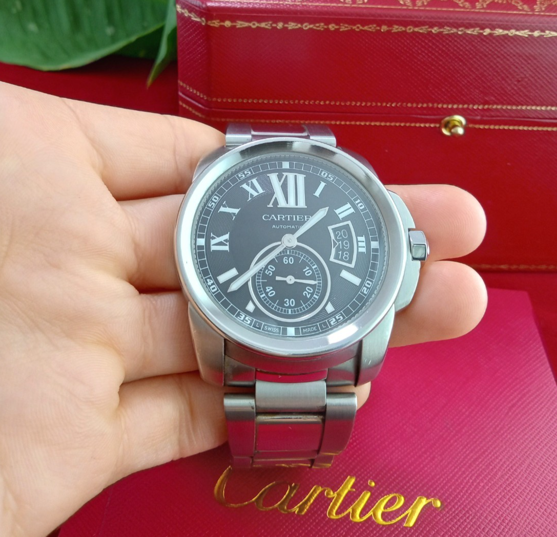 CARTIER CALIBRE DE CARTIER 42MM STAINLESS STEEL AUTOMATIC WATCH